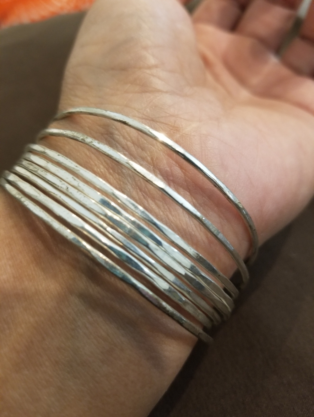 Vintage Silver-Tone Multi-Band Cuff Bracelet